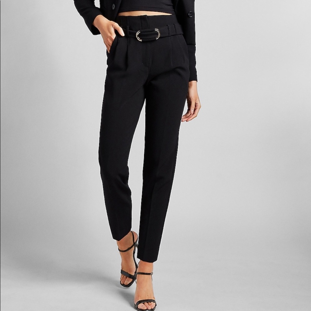 NWT Express Super High Waisted Belted Ankle Pant